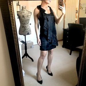 CACHÉ Silk Racerback Midi Cocktail Dress NWOT 2